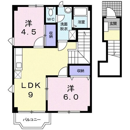 サンライト三屋　B棟の物件間取画像